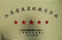 Five-star digital enterprise in Jiangsu province 